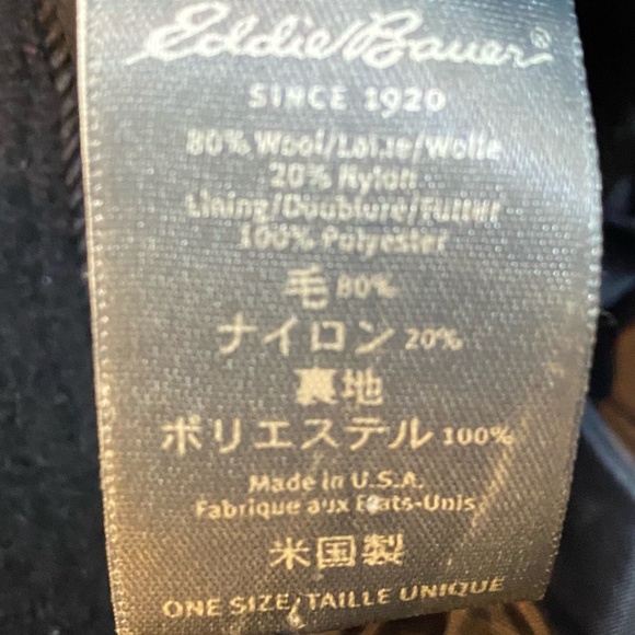 Eddie Bauer Mens Wool Blend Black Roll Rim Casual Hat - Picture 12 of 13